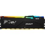 Оперативная память Kingston Fury Beast, DDR5, 128Gb (4x32 GB), 5200 MHz, CL40, DIMM, с радиатором, RGB, черный, фото3