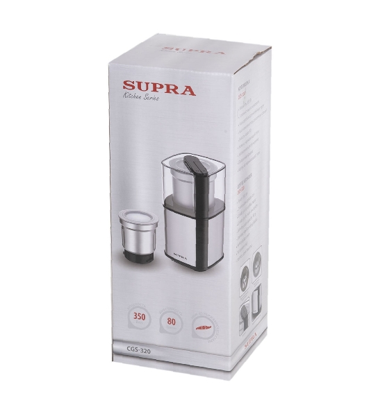 Кофемолка SUPRA CGS-320 300 Вт, 80 г, серебристый
