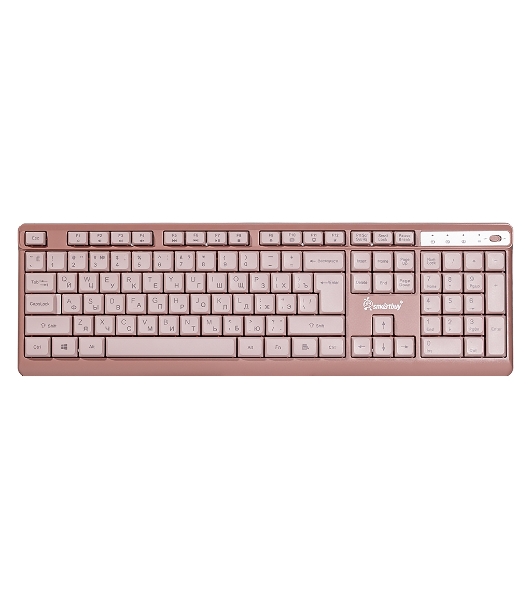 Комплект клавиатура+мышь Smartbuy 108AG беспроводной, USB, 1600 DPI, розовый