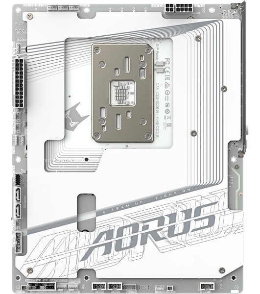 Материнская плата Gigabyte X870 AORUS STEALTH ICE, AM5, AMD X870, 4xDDR5, 2xSATA, 4xM.2, 1xPCIe 5.0 x16, 1xPCIe 4.0 x16, 1xHDMI, 1x5Gb LAN, Wi-Fi 7, Bluetooth 5.4, 2xUSB-C 40Gbps (USB4), 1xUSB-C 10Gbps, 4xUSB-A 10Gbps, 4xUSB-A 5Gbps, 4xUSB-A 2.0, 3x3.5 мм + S/PDIF оптический, 7.1, ATX