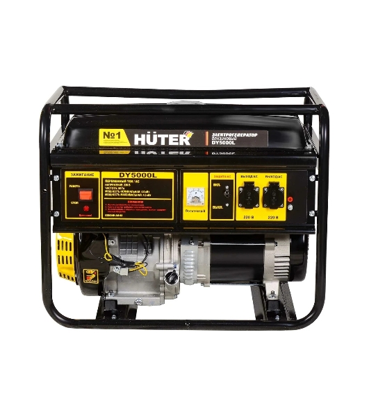 Электрогенератор бензиновый Huter DY5000L, 4.5 кВт, 70 дБ, 72 кг