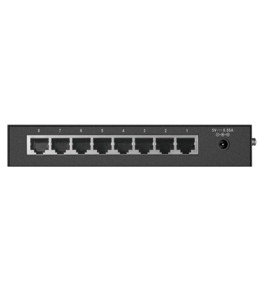 Коммутатор D-Link DES-1008D/(K2A/K3A)RU/J1A/J2A/L2A/L2B, 8×100 Мбит/с, неуправляемый