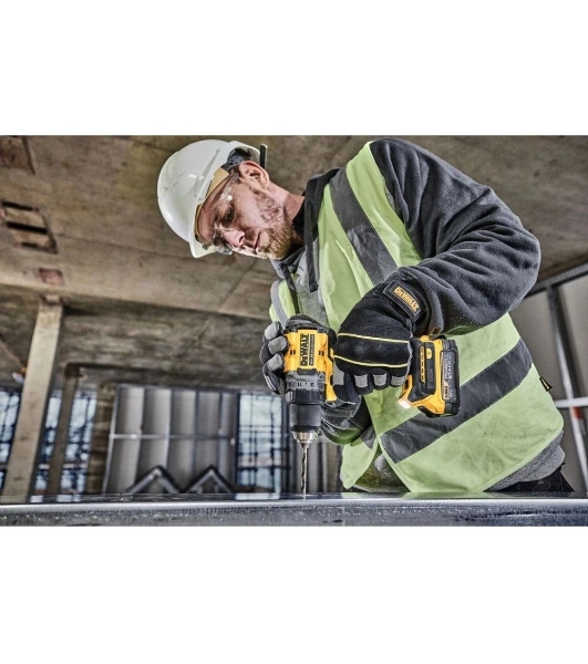 Дрель-шуруповерт DeWalt DCD800E1T-QW, 18 В, 1,7 Ач, 90 Нм, бесщеточный