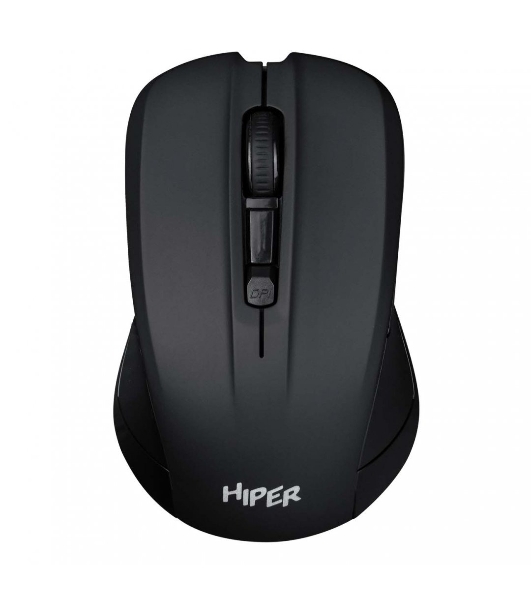 Мышь беспроводная HIPER HOMW-101, 1000-1600 dpi, оптический, 4 кнопки, Soft-touch покрытие, USB-приемник, 2,4 ГГц, батарея 1хАА, черный (HOMW-101)