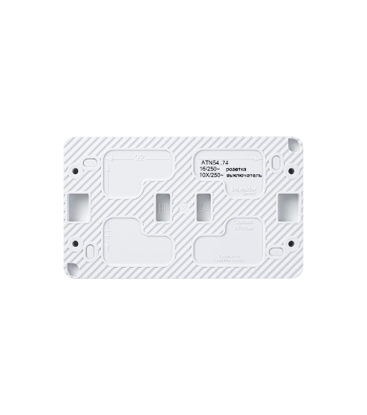 Блок ОП AtlasDesign Profi54 розетка 16А 250В с заземл. защ. шторки + 2-кл. выключатель 10А IP54 бел. SchE