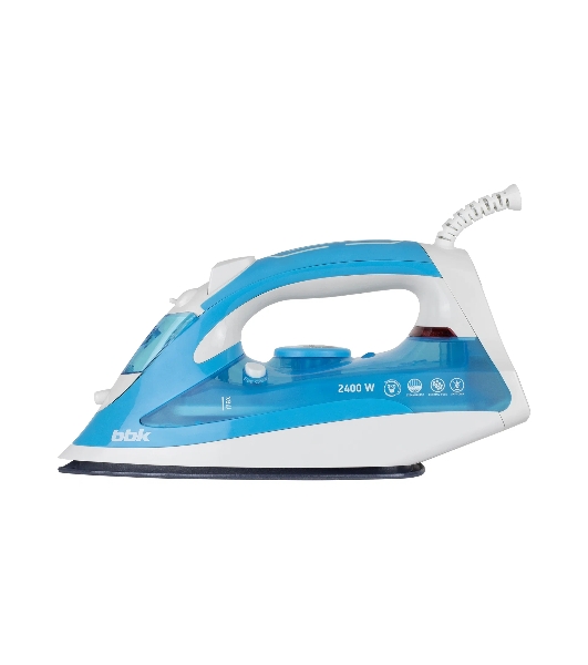 Утюг BBK ISE-2400 бирюзовый/белый, 2400 Вт, 35 г/мин, 140 г/мин, 280 мл