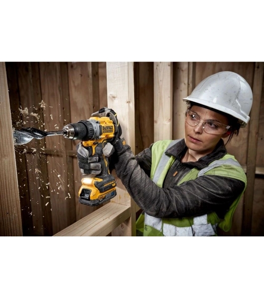 Дрель-шуруповерт DeWalt DCD800E1T-QW, 18 В, 1,7 Ач, 90 Нм, бесщеточный
