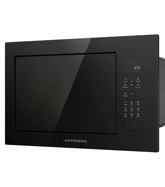 Микроволновая печь встраиваемая Kuppersberg HMF 627 B, High-Tech, 25 л, мощность 900 Вт (мощность гриля 1200 Вт), кварцевый гриль, 5 уровней мощности, 8 автоматических программ, размораживание, сенсорное управление, дисплей, черный