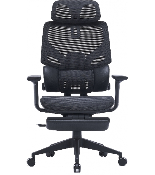 Кресло Cactus CS-CHR-MC01-BK черный, сетка, подголовник