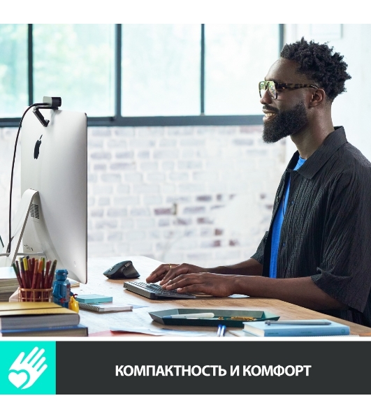 Клавиатура беспроводная Logitech MX Keys Mini (920-010501), USB, Bluetooth/Радиоканал, темно-серый/черный