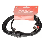 Кабель аудио FORCE FLC-10/31/8' TRS mini Jack - 2xRCA, высококачественный стерео, используется для подключения смартфонов к микшерам и аудио интерфейсам, длина 3 м, фото4