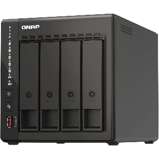 Сетевое хранилище SMB QNAP TS-453E-8G NAS, 4-tray w/o HDD. 2xHDMI-port. 4-core Celeron J6412 2-2.6 GHz, 8Gb DDR, 2x2.5Gb LAN, 2 x M.2 2280 PCIe Gen 3 x2, 2x USB 3.2 Gen 2 (10Gbps) Port, 2x USB 2.0 port