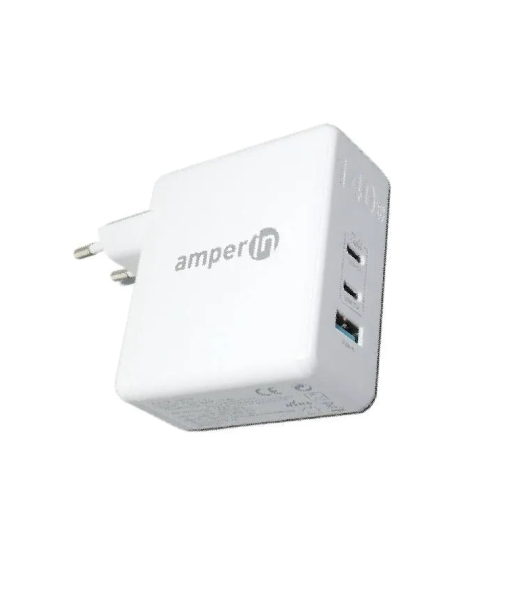Блок питания (сетевой адаптер) Amperin GaN charger (YDS-TC140-012A) 140W, белый