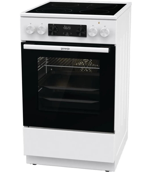 Плита электрическая Gorenje GECS5C70WA белый, конфорок 4 электрических, духовка 70 л, 50 см x 85 см x 59.4 см