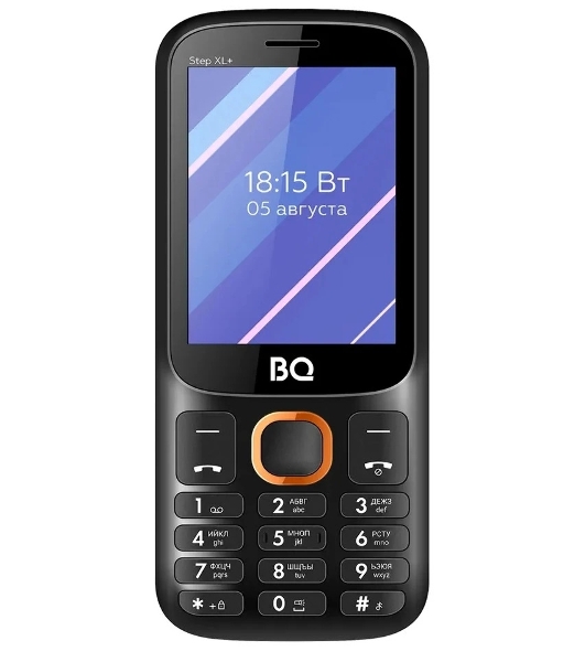 Мобильный телефон BQ 2820 Step XL+ черный/оранжевый