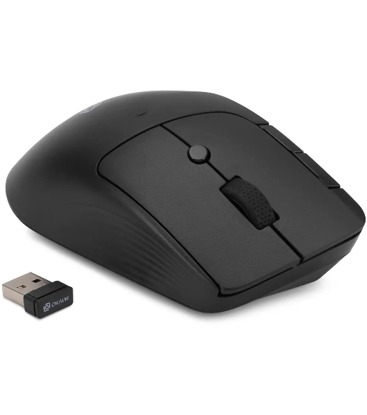 Мышь беспроводная Oklick 501MW черный, 2400 dpi, радиоканал, USB, кнопки - 6