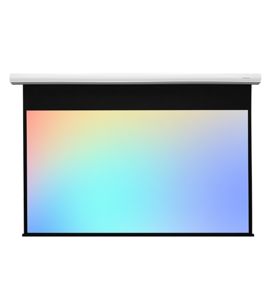 Экран с электроприводом Lumien Master Control 163х220 см (раб. область 119х212см) (95') High Contrast черная кайма сверху 40 см 16:9