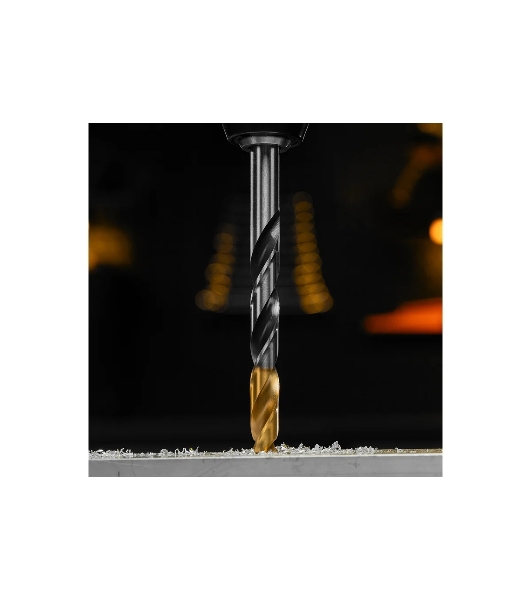 Сверло спиральное по металлу Denzel 12 x 151мм, Р6М5, Golden Tip, многогранная заточка