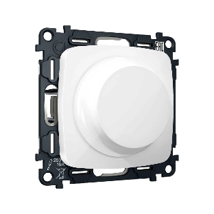Комплект механизма светорегулятора универсального OMEGA Белый глянец 25-600W/LED 5-300W QUANT (OP1055, VM136) MO105510