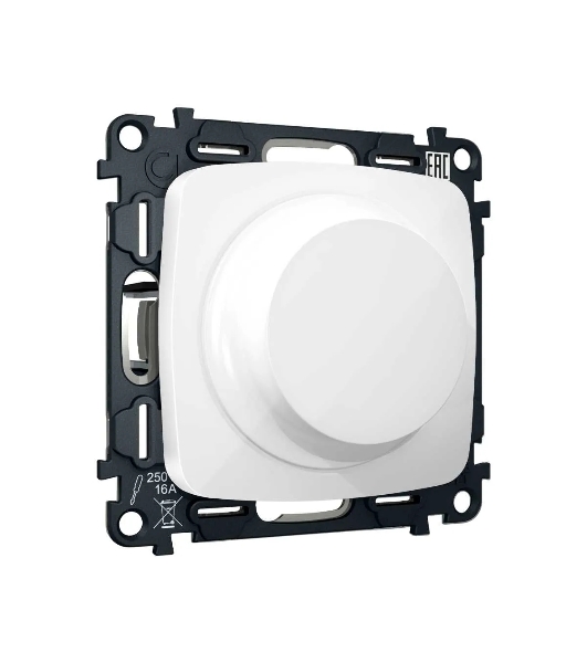 Комплект механизма светорегулятора универсального OMEGA Белый глянец 25-600W/LED 5-300W QUANT (OP1055, VM136) MO105510
