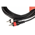 Кабель аудио FORCE FLC-10/31/8' TRS mini Jack - 2xRCA, высококачественный стерео, используется для подключения смартфонов к микшерам и аудио интерфейсам, длина 3 м, фото5