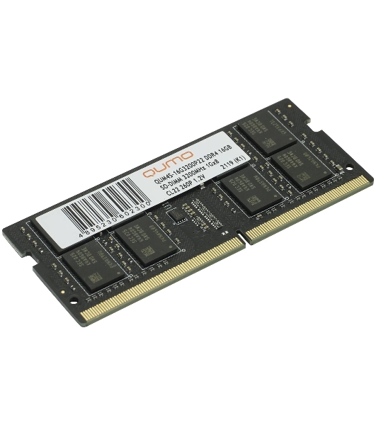 Оперативная память Qumo, DDR4, 16GB (1x16GB), 3200MHz, CL22, SO-DIMM