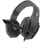 Гарнитура Oklick HS-L355G чёрный, проводная, 3.5 мм, подсветка, фото 1