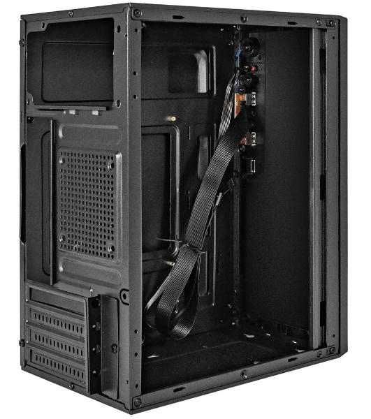Компьютерный корпус Minitower ExeGate BAA-308UC-UNS400 (mATX, БП UNS400 с вент. 12см, 1хUSB/1хUSB 3.0/1хTypeC, HD Audio, черный)