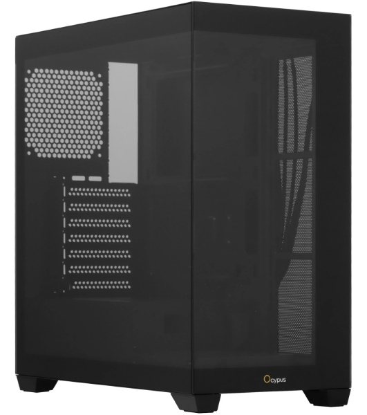 Компьютерный корпус Ocypus Gamma C72 BK ATX/win/black/no PSU/Tempered Glass