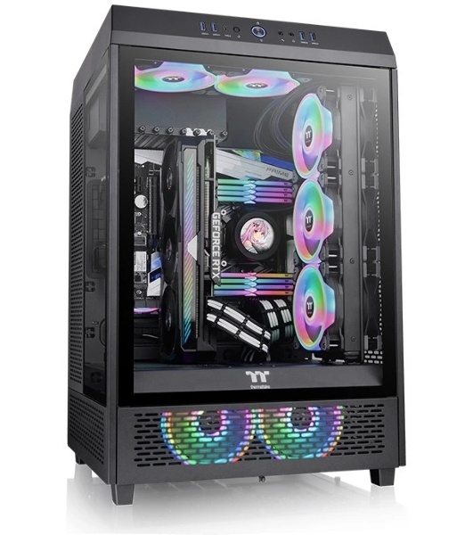 Компьютерный корпус Thermaltake The Tower 500 черный без БП ATX 1x120мм 3x140мм 4xUSB 3.0 2xUSB3.1 audio bott PSU