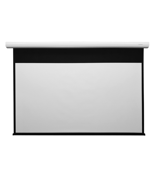 Экран с электроприводом Lumien Master Control 163х220 см (раб. область 119х212см) (95') High Contrast черная кайма сверху 40 см 16:9