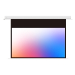 Встраиваемый экран с электроприводом Lumien Master Recessed Control 189х297 см (раб.область 179х287 см) (133') Matte White черная кайма по периметру, черная кайма сверху 20 см, триггер, RS232, IR, RF управл.в комплекте, цвет корпуса белый 16:10, фото 1