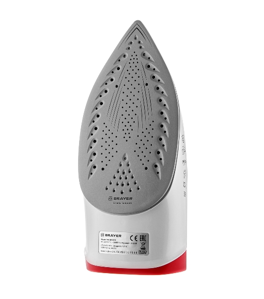 Утюг BRAYER BR4011 черный/белый/красный, 2400 Вт, 20 г /мин, 140 г/мин, 330 мл