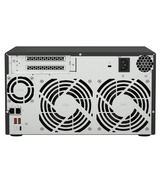 Сетевое хранилище без дисков SMB QNAP TS-873A-8G NAS, 8 trays 3,5'/2,5', 2x2,5 GbE BASE-T, 2 x M.2 NVMe 2280 slots, quad-core AMD Ryzen V1500B 2,2 GHz, 8 Gb SO-DIMM DDR4 (1 x 8 Gb) up to 64Gb (2x32 Gb)