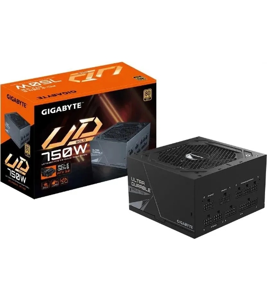 Блок питания Gigabyte ATX 750W GP-UD750GM PG5 80 PLUS gold (20+4pin) APFC 120мм fan 8xSATA Cab Manag RTL