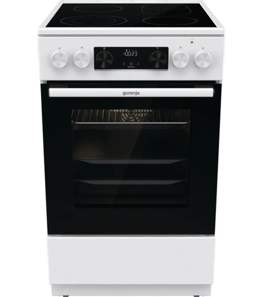Плита электрическая Gorenje GECS5C70WA белый, конфорок 4 электрических, духовка 70 л, 50 см x 85 см x 59.4 см