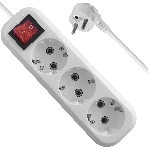 Удлинитель с заземлением Defender L330 16 А, 3 м, заземление, выключатель, фото3