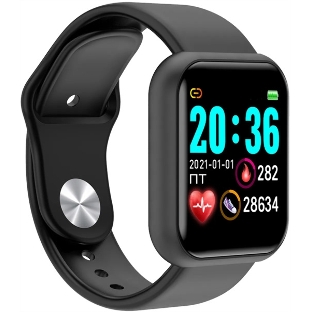 Умные часы IRBIS IceLine, 1.3', TFT, Bluetooth, IP65, черный