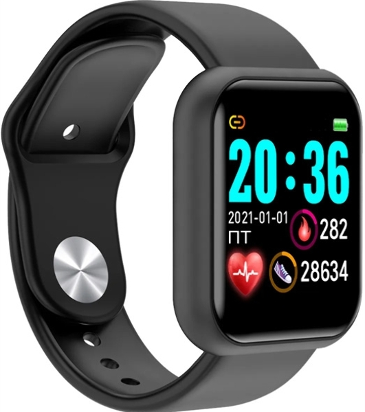 Умные часы IRBIS IceLine, 1.3', TFT, Bluetooth, IP65, черный