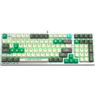 Клавиатура проводная A4Tech Bloody S98 Pixels Green USB белый/бежевый