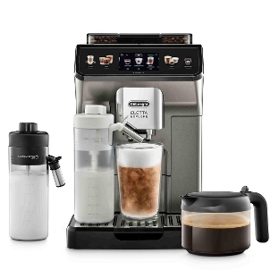 Кофемашина автоматическая DeLonghi ECAM450.86.T черный/серебристый, исп. кофе- зерновой/молотый, 1.8 л, 1450 Вт. 19 бар