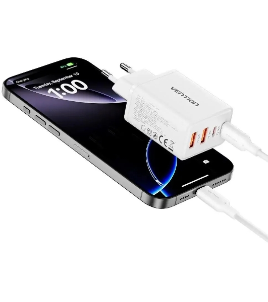 Сетевое зарядное устройство Vention на 4 порта GaN 50W USB (C+C+A+A) белый