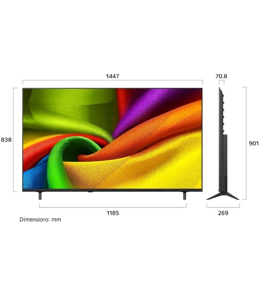 Телевизор LG 65' 65NU900B6LA, черный, Direct LED 3840x2160 4K UHD AI, 60Hz, webOS
