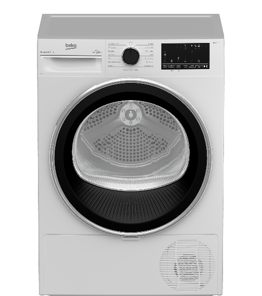 Сушильная машина Beko B3T47238 белый, 7 кг, сушка - тепловой насос, программ - 15, 59.7 x 84.6 x 54.3 см