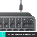 Клавиатура беспроводная Logitech MX Keys Mini (920-010501), USB, Bluetooth/Радиоканал, темно-серый/черный, фото11