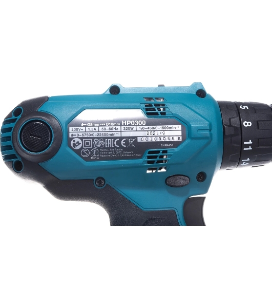 Дрель Makita HP0300, 320Вт, сетевая, ударная