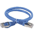 Патч-корд ITK PC03-C5EFL-1M F/FTP RJ-45 вил.-вилка RJ-45 cat.5e 1м синий LSZH, фото 1