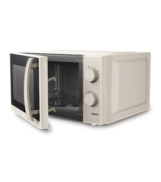 Микроволновая печь Centek CT-1571 бежевый, 20 л, 700 Вт, переключатели - поворотный механизм
