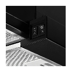 Встраиваемая вытяжка Kuppersberg SLIMTURBO 60 B, 60 см, отвод/рециркуляция, 1500 м3/час, механическое управление, 3 скорости, освещение 2х2 Вт, металлические жироулавливающие фильтры, угольный фильтр KF-ES (опция), 63.4 дБ, обратный клапан, шхвхг:55.2x25.5x28см, черный, фото3