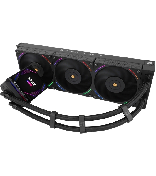 Система жидкостного охлаждения Thermalright Hyper Vision 360 ARGB Soc-AM5/AM4/1151/1200/2066/2011/1700 черный 4-pin 29.6dB Al LCD Ret (H-VISION-360-BL-ARGB)